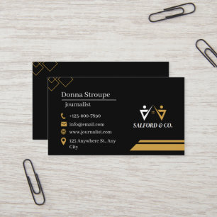 Press Reporter and Newspaper Business Card