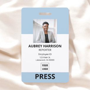 Press Simple Corporate Photo ID Badge