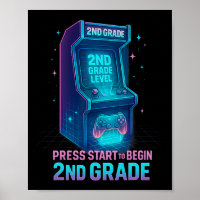 Press Start 2nd Grade Gamer Kids Level Up Fun 1