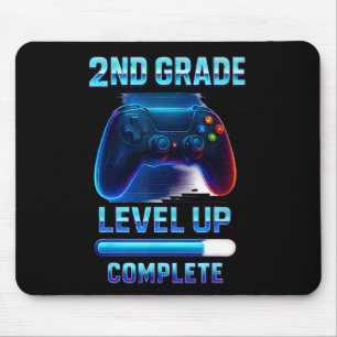 Press Start 2nd Grade Gamer Kids Level Up Fun 2 Mouse Pad