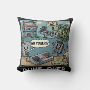 Press Start for Nostalgia! (And a Few Laughs) Cushion