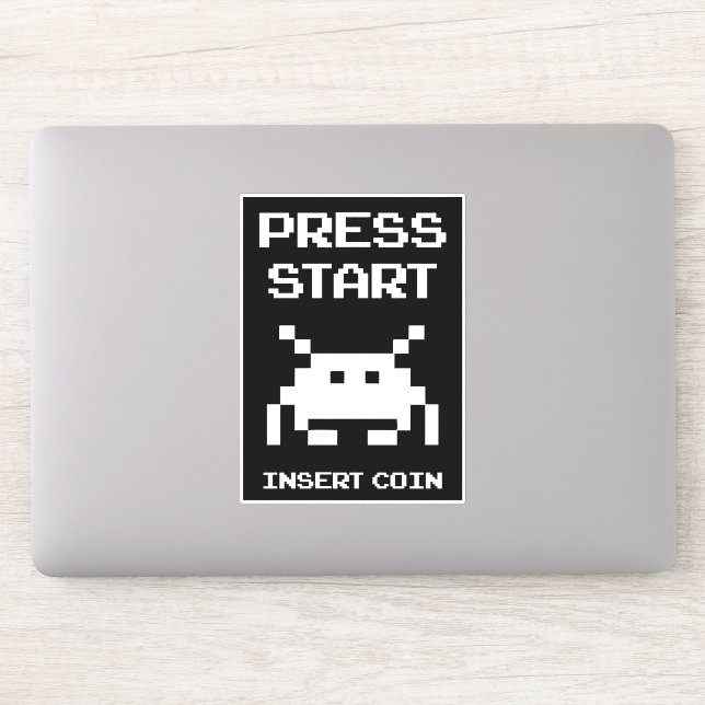 Press Start Insert Coin gamer design (Computer)