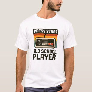 Press Start Old School Player T-Shirt