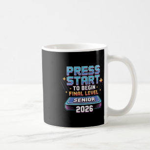 Press Start To Begin Final Level Senior 2026 Gamer Coffee Mug