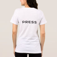 PRESS Text Tee on Soft White Tri-Blend Fabric