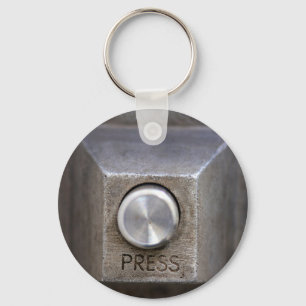 Press the Button Key Ring