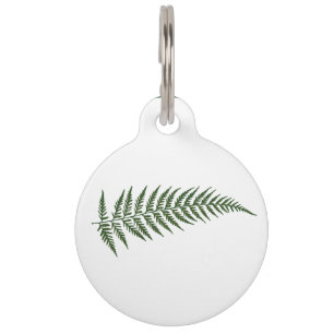 Pressed Australian Fern Leaf -Match Any Colour Pet Tag