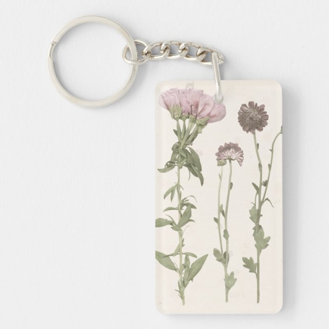 Pressed Blooms - Pink Key Ring (Front)