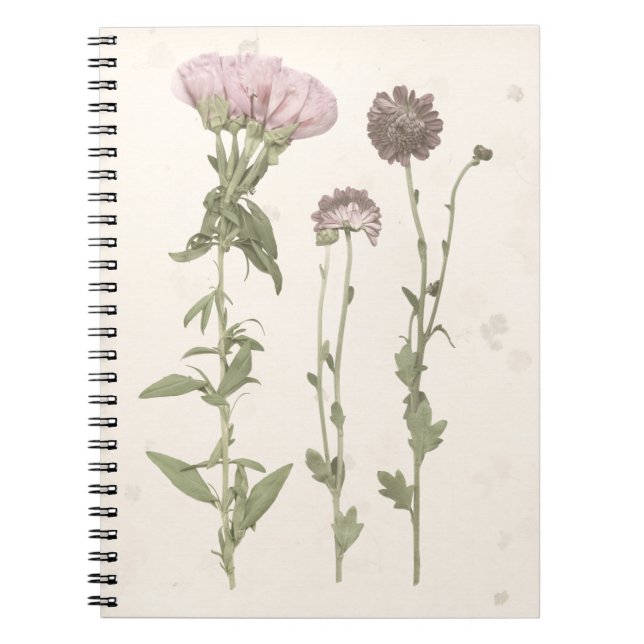 Pressed Blooms - Pink Notebook (Front)