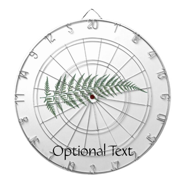 Pressed Botanical Fern Leaf - Mix and Match Colour Dartboard (Front)