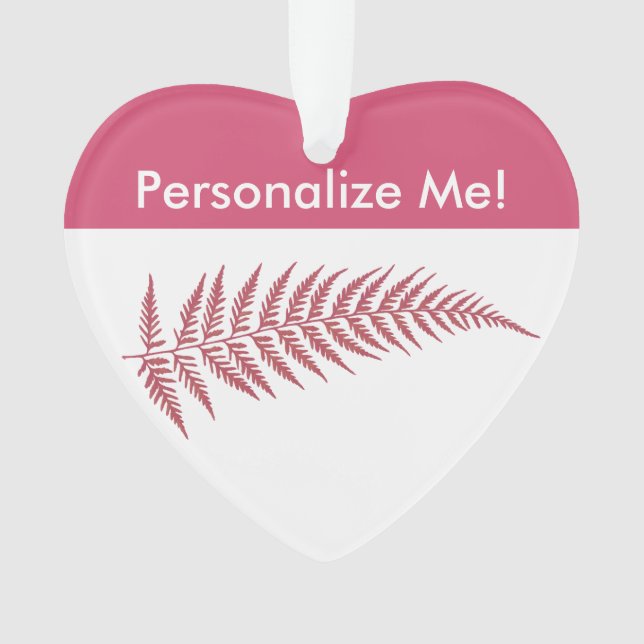 Pressed Botanical Fern Leaf - Mix and Match Colour Ornament (Front)