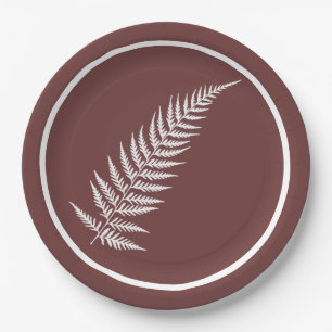 Pressed Botanical Fern Leaf - Mix and Match Colour Paper Plate
