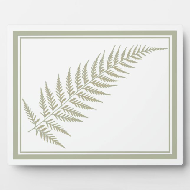 Pressed Botanical Fern Leaf - Mix and Match Colour Plaque (Front)