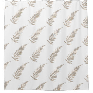 Pressed Botanical Fern Leaf - Mix and Match Colour Shower Curtain