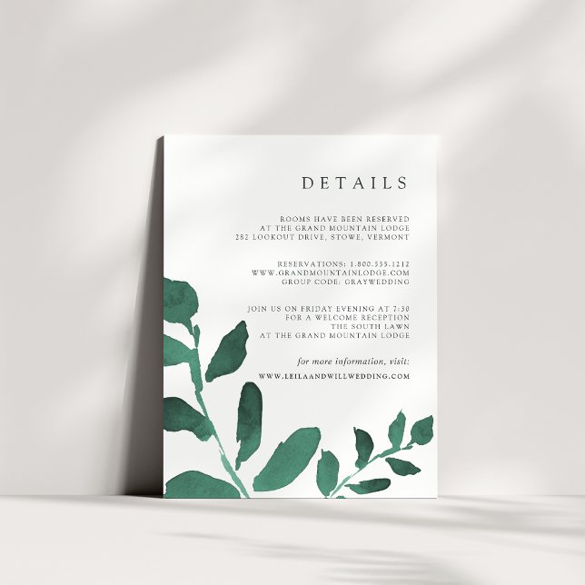 Pressed Botanical Guest Information Card (Creator Uploaded)