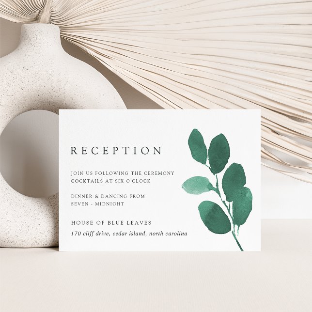Pressed Botanical Reception Card | Emerald (Creator Uploaded)