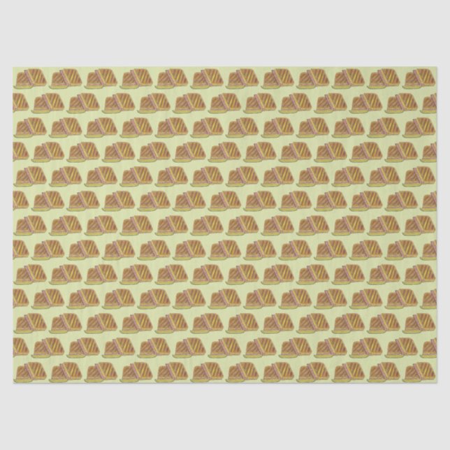 Pressed Cuban Sandwich Ham Cheese Salami PIckle Tissue Paper (Front)