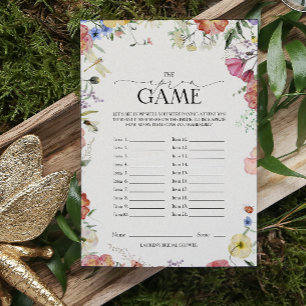 Pressed Floral The Apron Game Bridal Shower Game