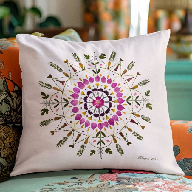 Pressed Flower Art by S. Frigui From the Original Cushion (Creator Uploaded)