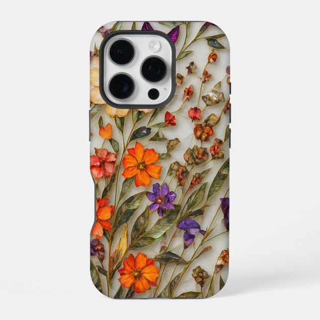 Pressed Flower Art iPhone Case (Back)
