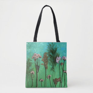 Pressed Flower Art Tote