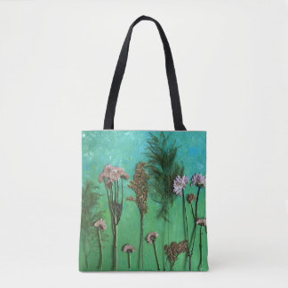 Pressed Flower Art Tote Bag