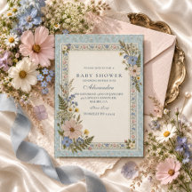 Pressed Flower Baby Shower