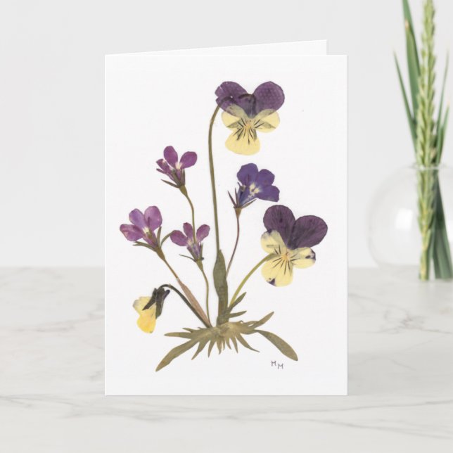 Pressed Flower Design Card (Front)