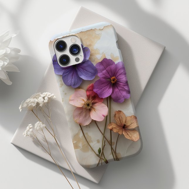 Pressed Flower Floral Botanical Print Nature  Case-Mate iPhone Case (Creator Uploaded)