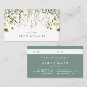 Pressed Flowers Appointment Card