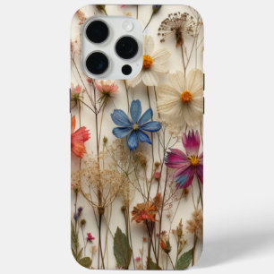 Pressed Flowers Design Clear Floral Phone Case Cov