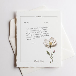 Pressed Flowers Personalized Stylish Note Card