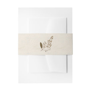 Pressed Flowers Shabby Garden Chic Program Invitation Belly Band