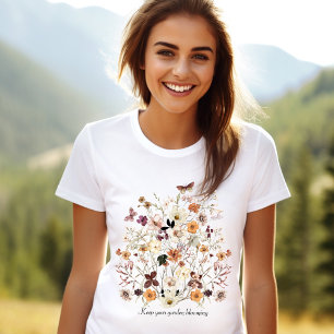 Pressed Flowers, Wild Flowers, Name, Cottagecore T T-Shirt