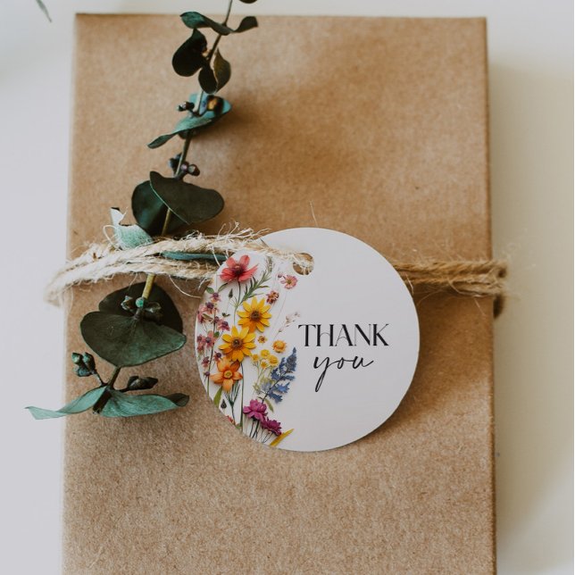 Pressed Flowers Wildflower Bridal Shower Tags (Creator Uploaded)