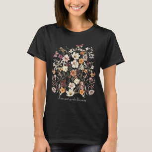 Pressed Flowers Wildflowers Name Cottagecore T-Shirt