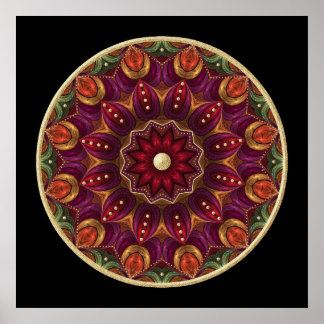 Pressed Foil Mandala Poster