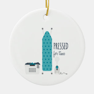 Pressed For Time Ceramic Tree Decoration