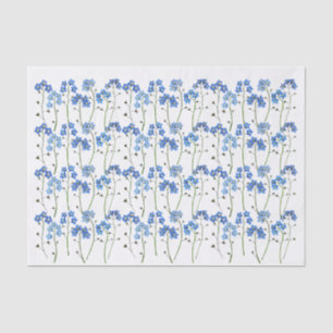 Pressed Forget me not Blue Flowers  Tissue Paper