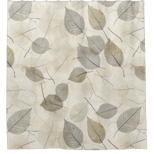 Pressed Leaf Harmony – Vintage Botanical (7) Shower Curtain