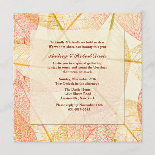 Pressed Leaves Invitation