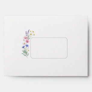 Pressed Wildflower Addressed Wedding Invitation Envelope