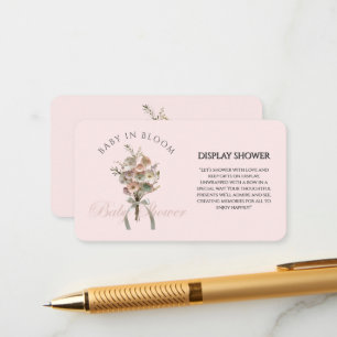 Pressed Wildflower Baby in Bloom Boho Baby Shower Enclosure Card