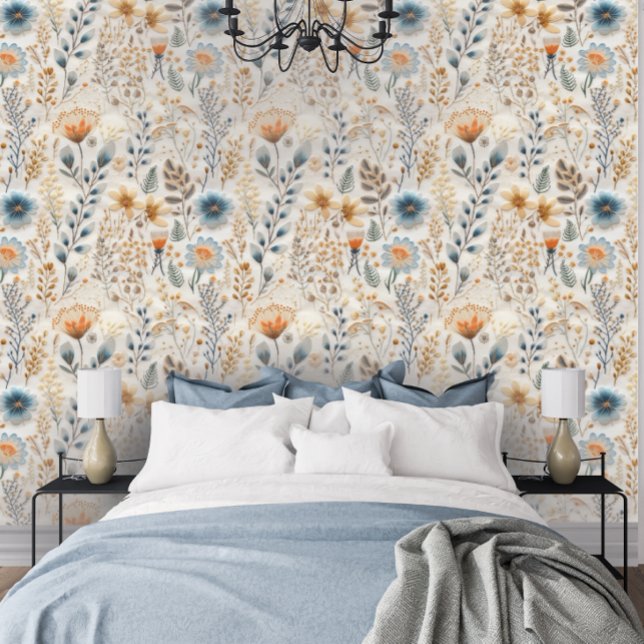 Pressed Wildflower Boho Botanical Wallpaper (Creator Uploaded)