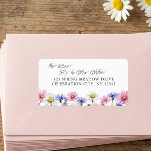 Pressed Wildflower Botanical RSVP Envelope Address Label
