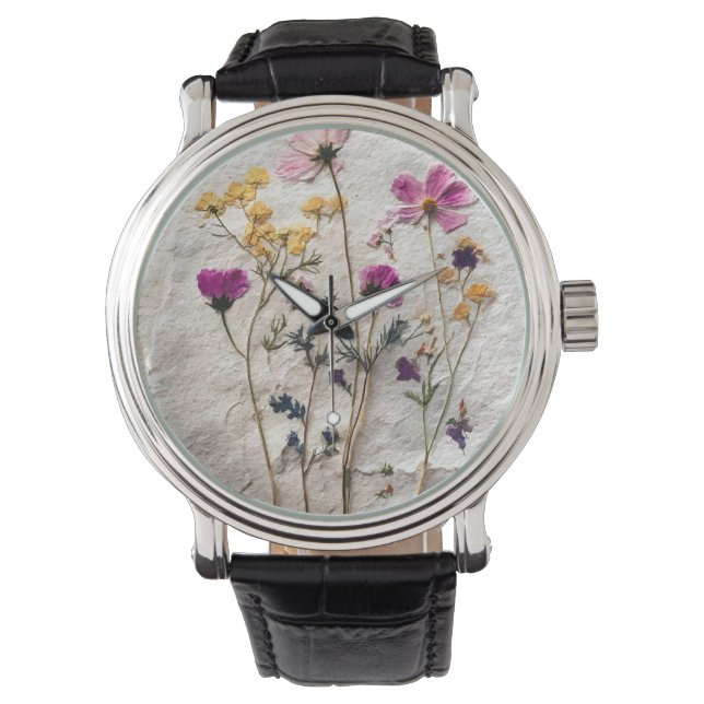 Pressed Wildflower Pastel Nature Watch (Front)