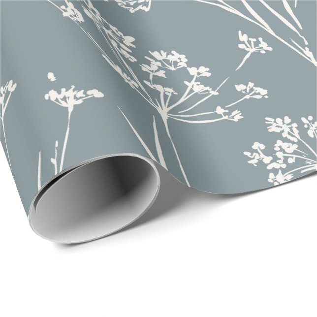 pressed wildflower spring bloom  wrapping paper (Roll Corner)