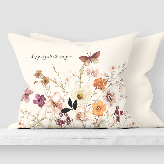 Pressed Wildflowers Cottagecore Cream Custom Pillowcase (Pressed Wildflowers Cottagecore Cream Custom Pillow Case)