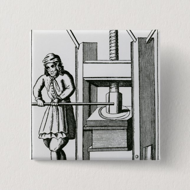 Pressing books 15 cm square badge (Front)