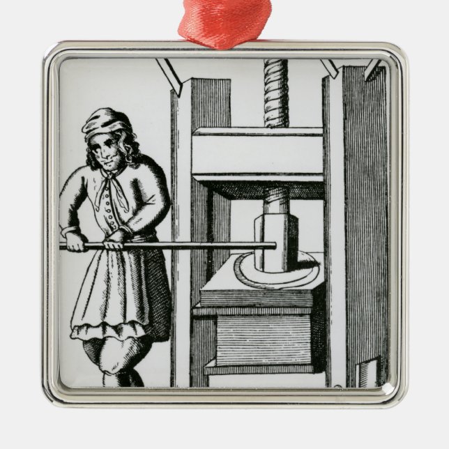 Pressing books metal tree decoration (Front)